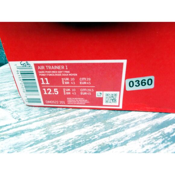 Nike Air Trainer 1	"Valentine's Day" Dark Pony/Med Soft Pink Men 11 New In Box - Picture 2 of 11